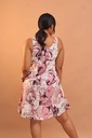 Blossom pattern flowy dress