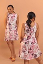 Blossom pattern flowy dress