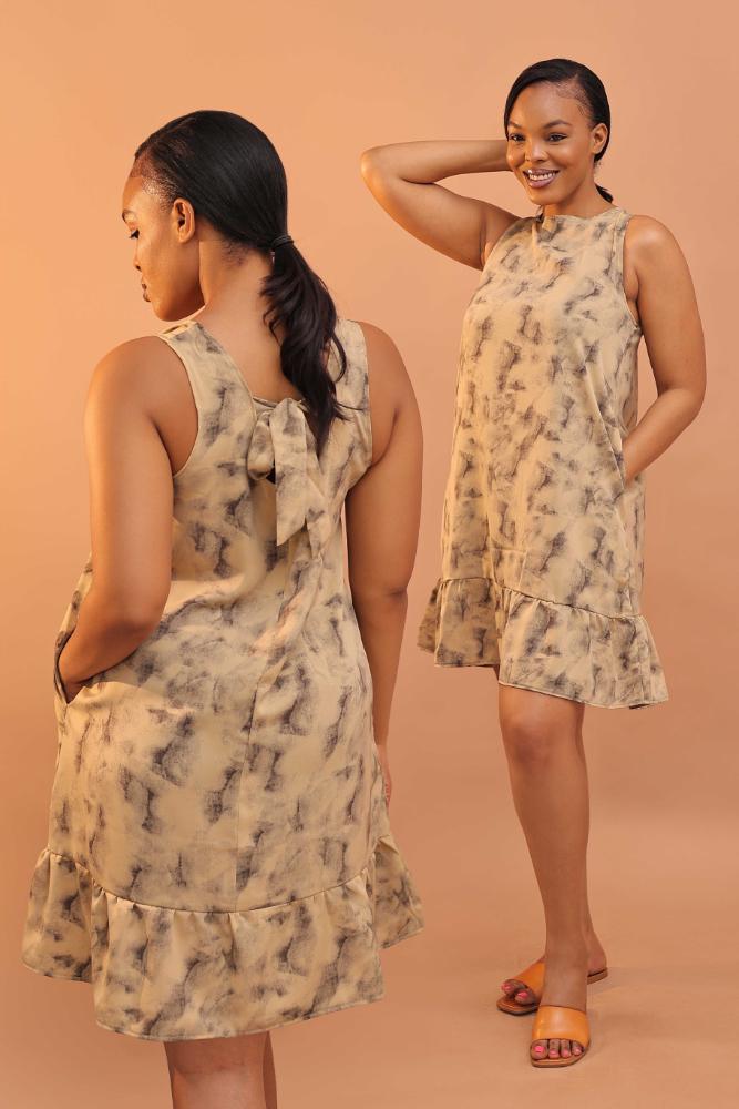 Abstract pattern flowy dress