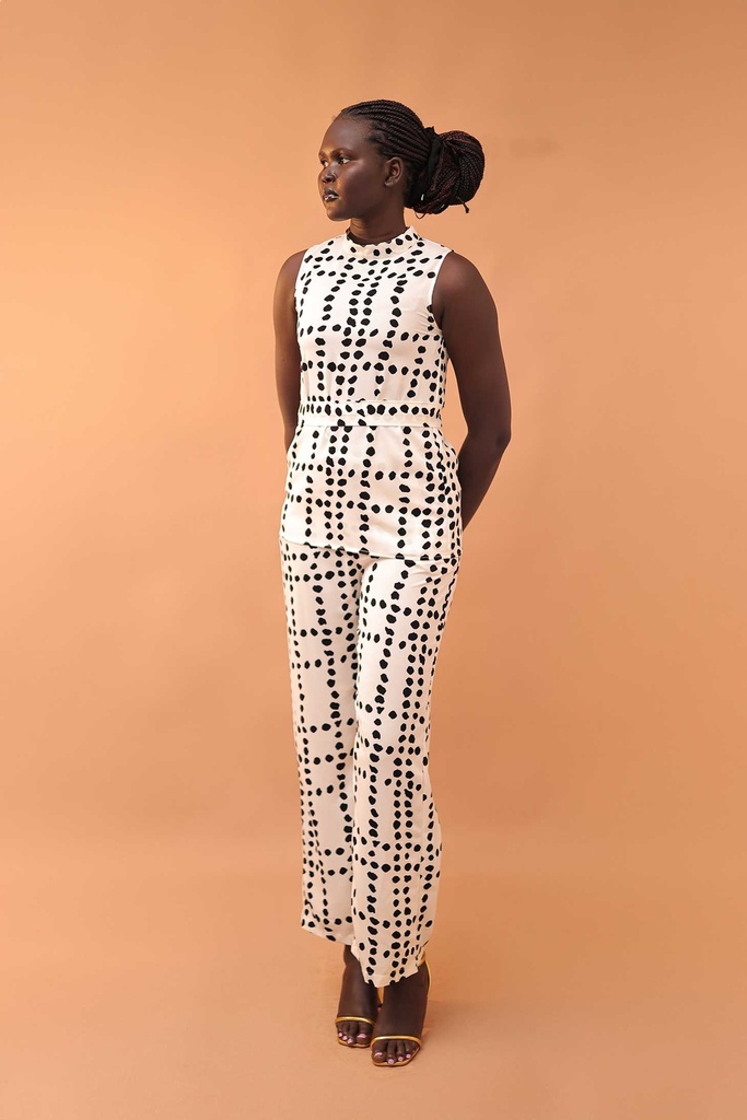 Spotted black pattern luxe set