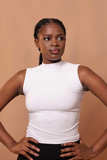 Sleeveless High Neck Basic Top