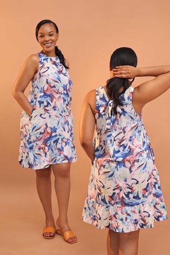 Ocean pattern flowy Dress