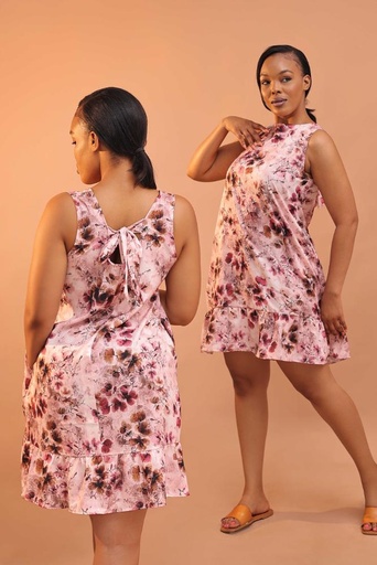 Floral pattern flowy dress