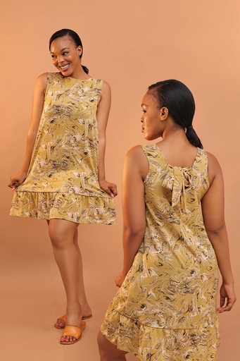 Abstract pattern flowy dress