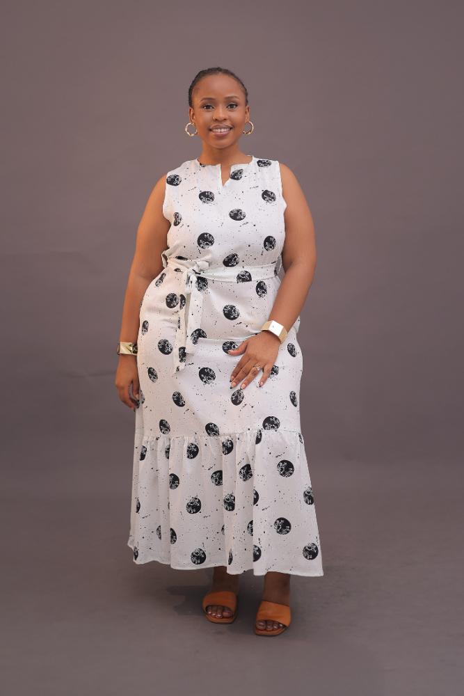 Abstract Pattern Maxi Dress