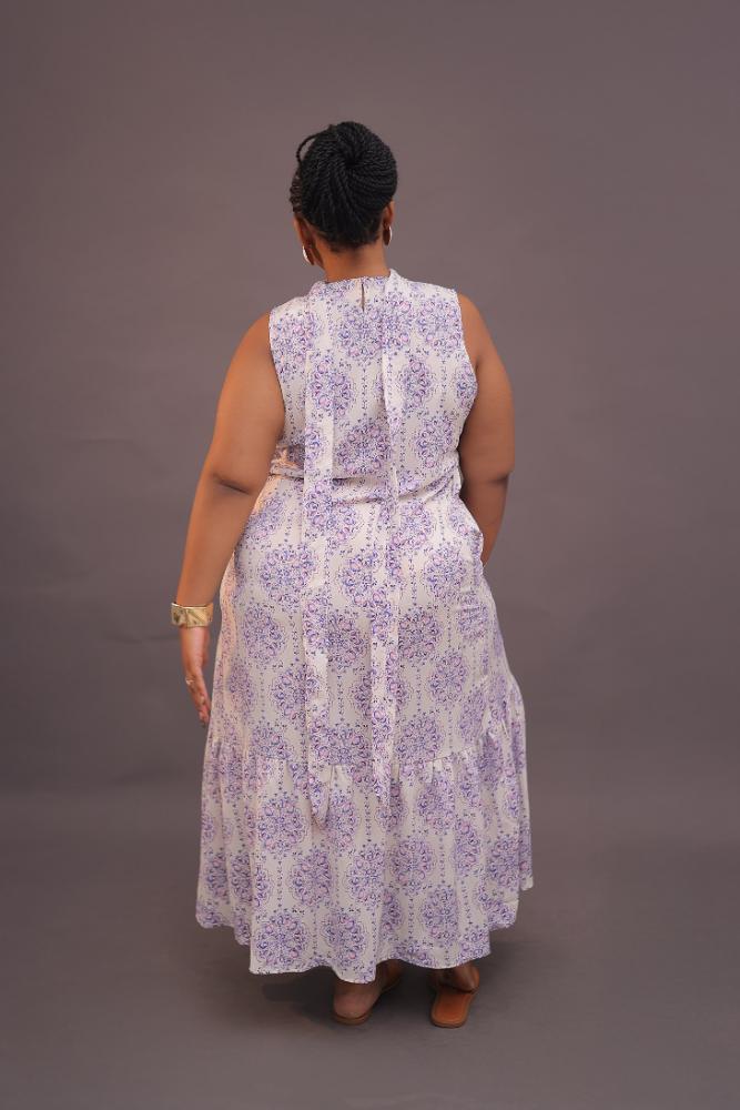 Orchid Pattern maxi Dress
