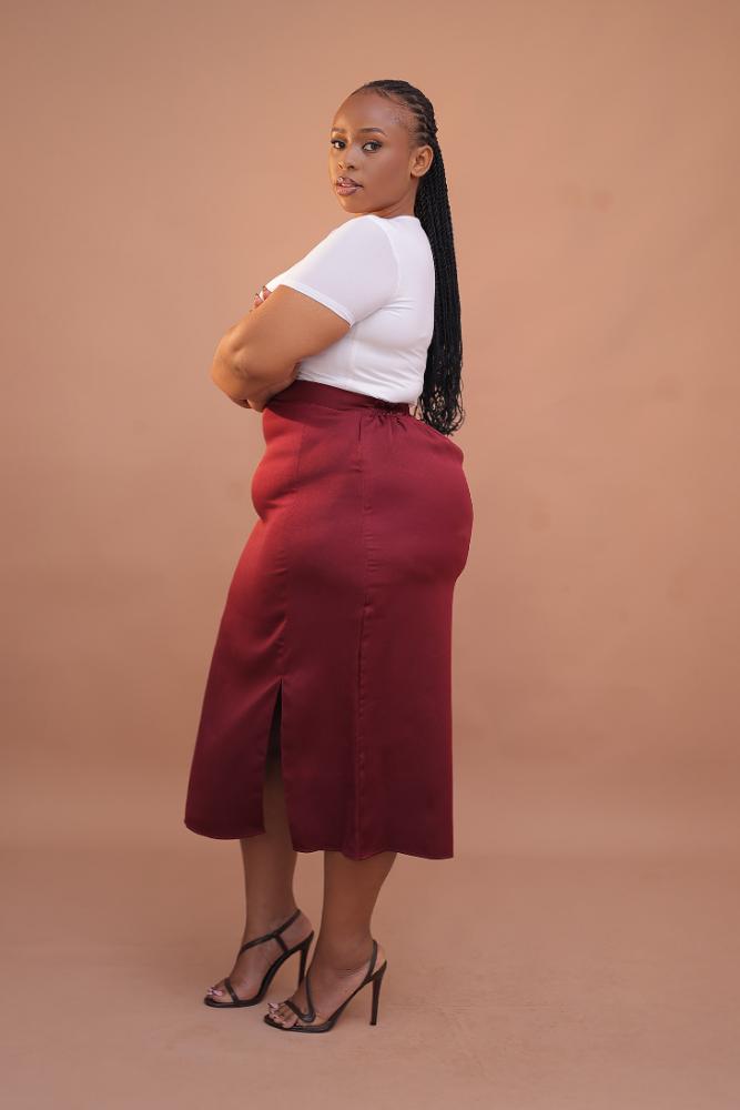 Side Slit Work Skirt