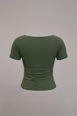 Basic Top Short Sleeve Low Neck
