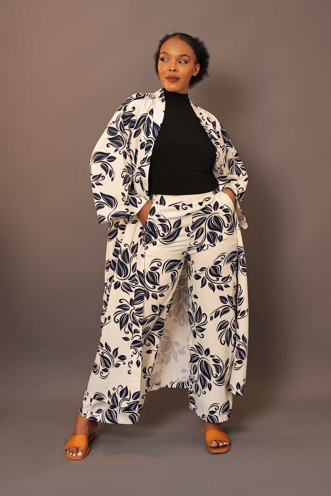 Pattern Wide Leg Pant Petral