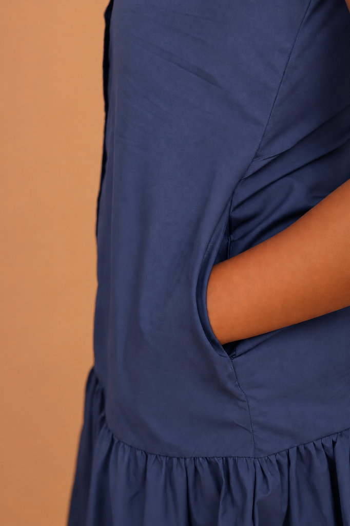 Cotton Sleeveless Shirt Dress