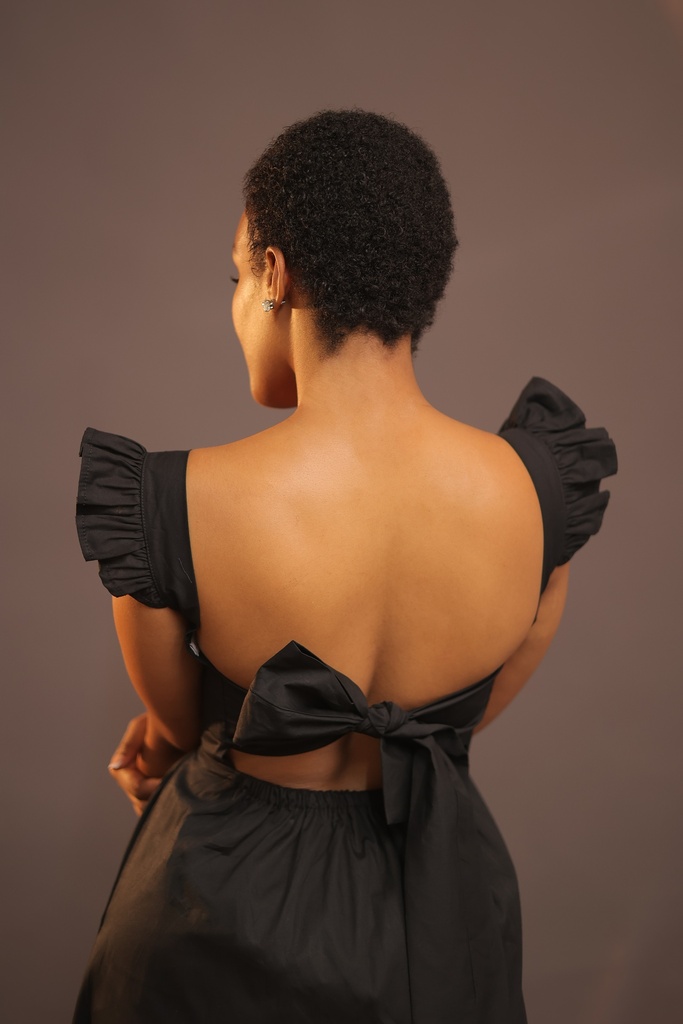 Solana Open-Back Midi Dress
