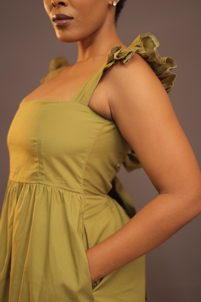 Solana Open-Back Midi Dress