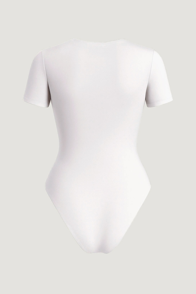 Bodysuit T-shirt sleeve Low neck