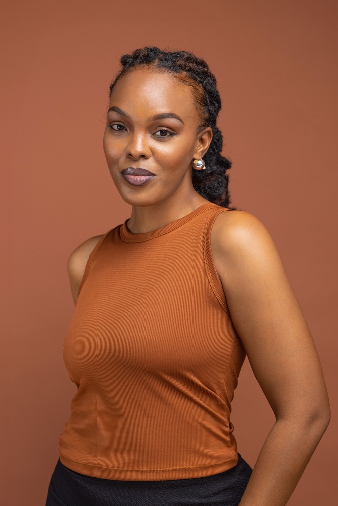 Ribbed Basic Top High Neck
