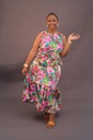 Color Storm Pattern Maxi Dress