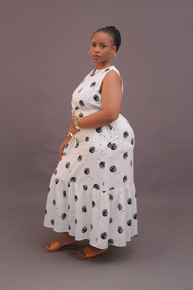 Abstract Pattern Maxi Dress