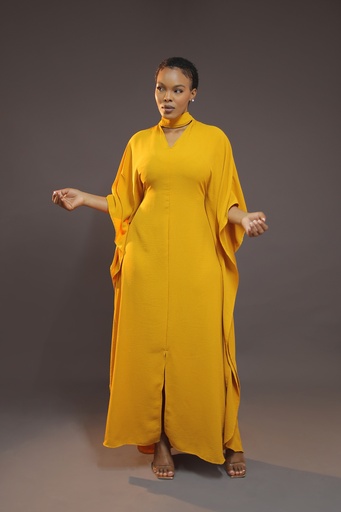 Sway Flame Kaftan — Mustard