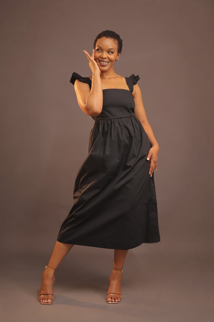 Solana Open-Back Midi Dress