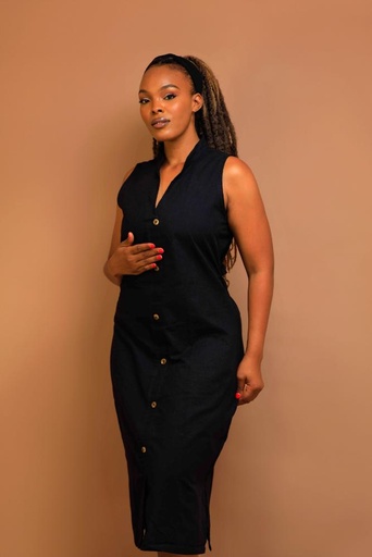 100% Cotton Button Shirt Dress