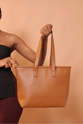 THE WAYA PLAIN LEATHER TOTE