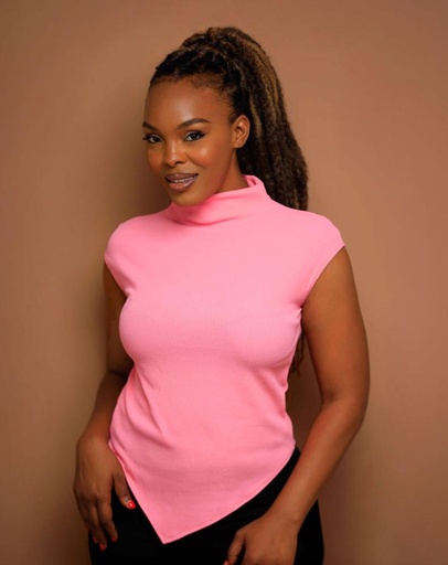 Asymmetric High Neck Top