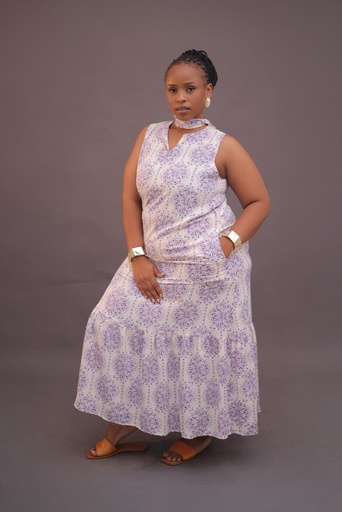 Orchid Pattern maxi Dress