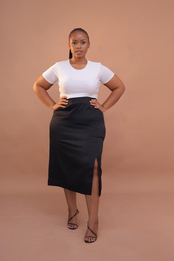 Side Slit Work Skirt